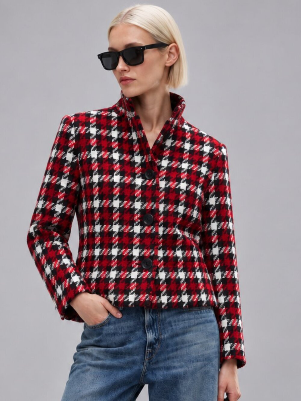 50% wool Conrad Collection Houndstooth Jacket